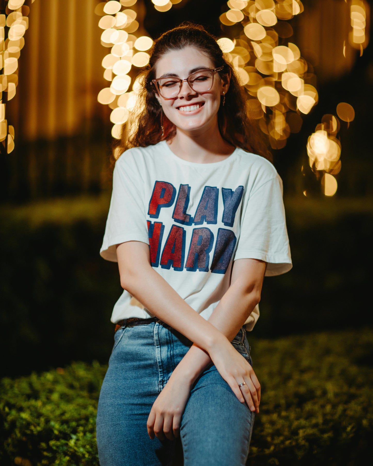 "Play Hard" White T-Shirt β Bold, Minimal & Motivational